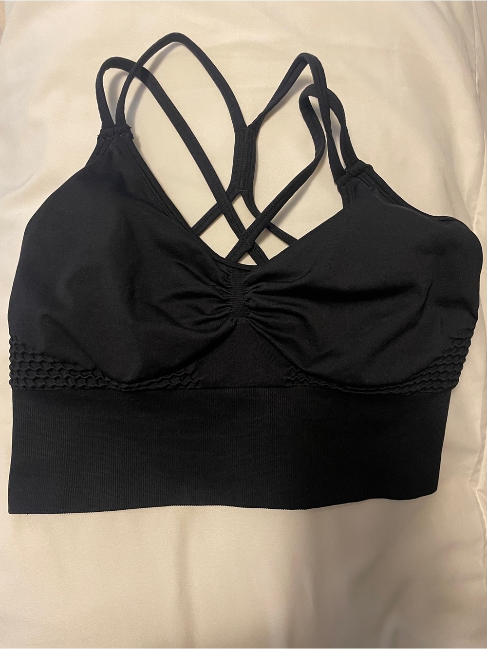 Black Strappy Women’s Seamless Bralette